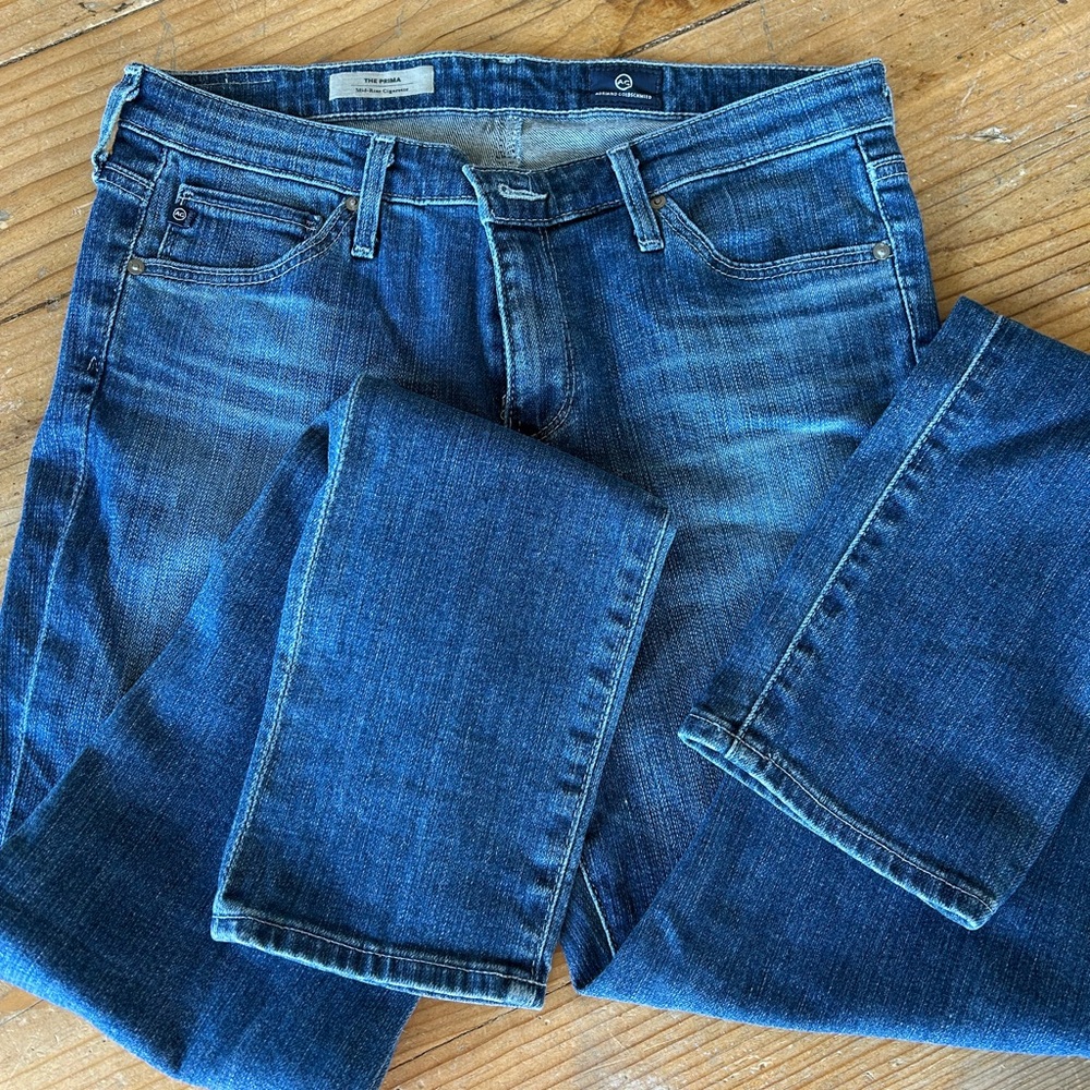 AG The Prima Mid-Rise Cigarette jeans 28R - Picture 2 of 4
